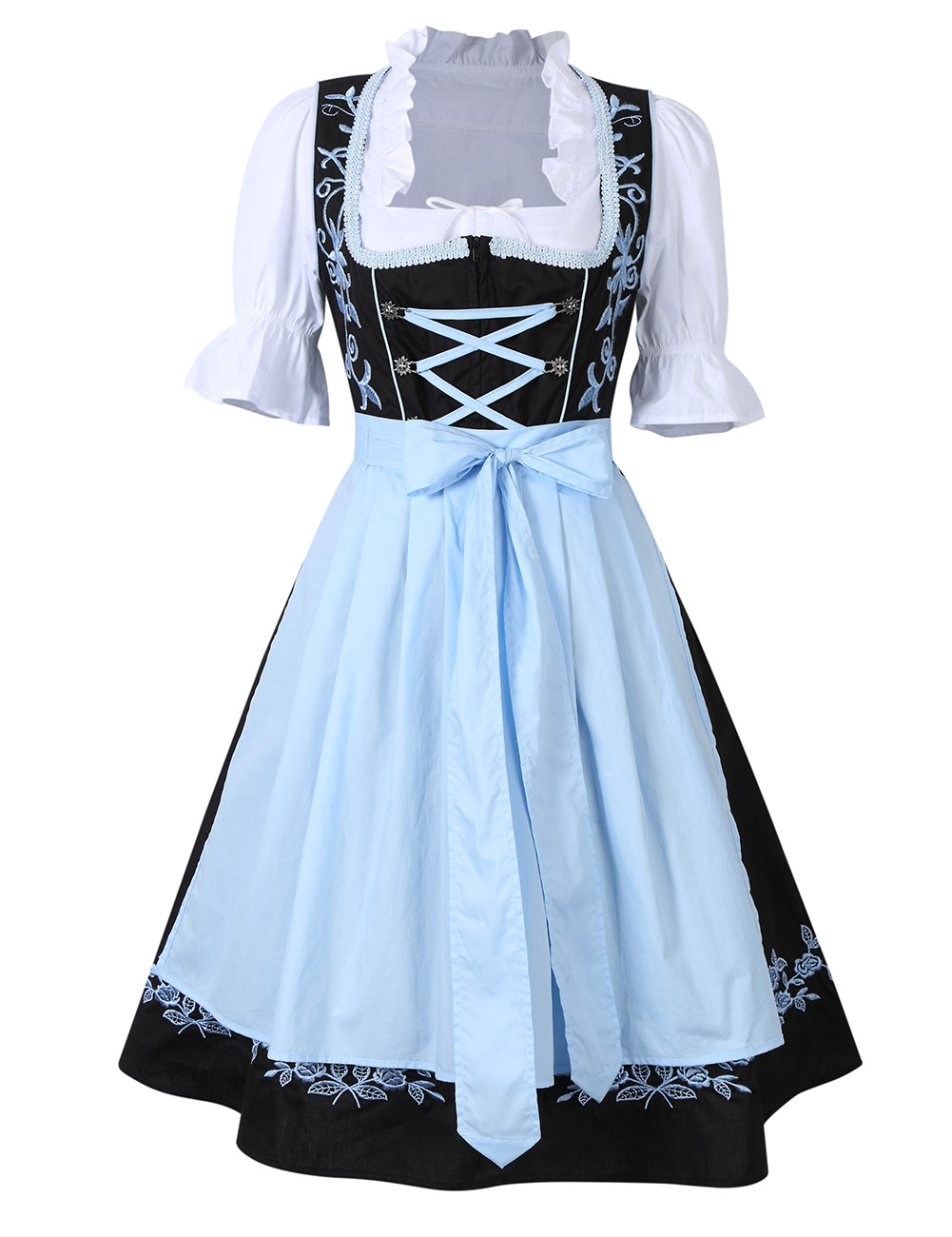 3pcs Womens Traditional Bavarian German Classic Dirndl Dress
