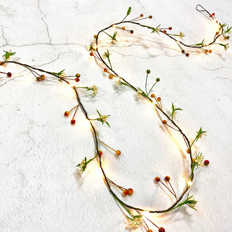 クリスマスパーティーの祝祭の結婚式のためのLEDの銅線のフルーツの藤のひもライト
