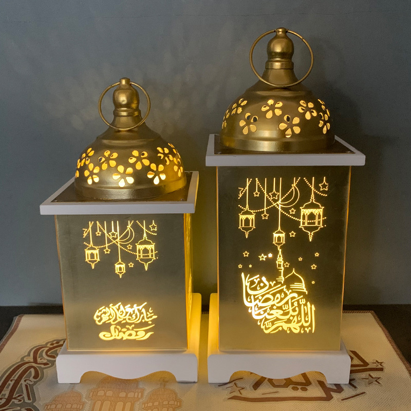 イスラム教徒のラマダン風ランプLEDライト木製ハンギングペンダントイード祭の休日の装飾
