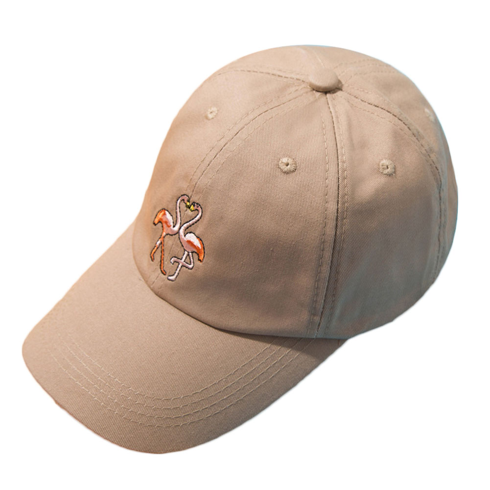 simple-flamingo-embroidery-peaked-cap-stylish-hat-gift-ornament