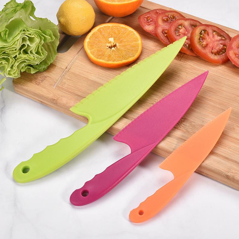 野菜フルーツデザート用3個/セットキッズセーフティカッターキッチン切削工具