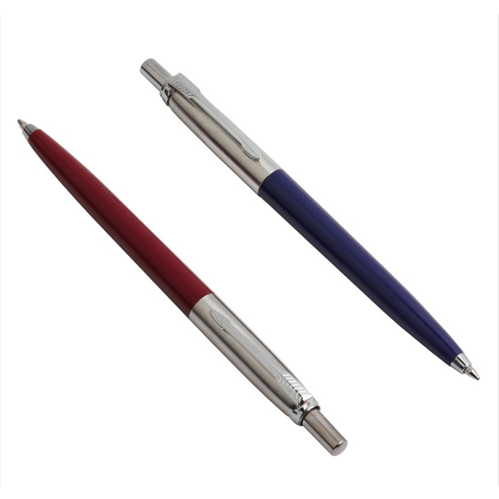 Metalowy kulkowy długopis stylu prasowego - prezent dla uczniów i biura, automatyczny, unisex - Wianko - 2
