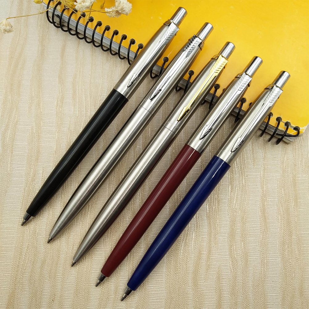 Metalowy kulkowy długopis stylu prasowego - prezent dla uczniów i biura, automatyczny, unisex - Wianko - 4