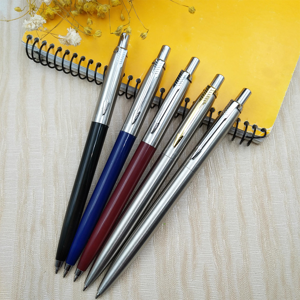 Metalowy kulkowy długopis stylu prasowego - prezent dla uczniów i biura, automatyczny, unisex - Wianko - 6