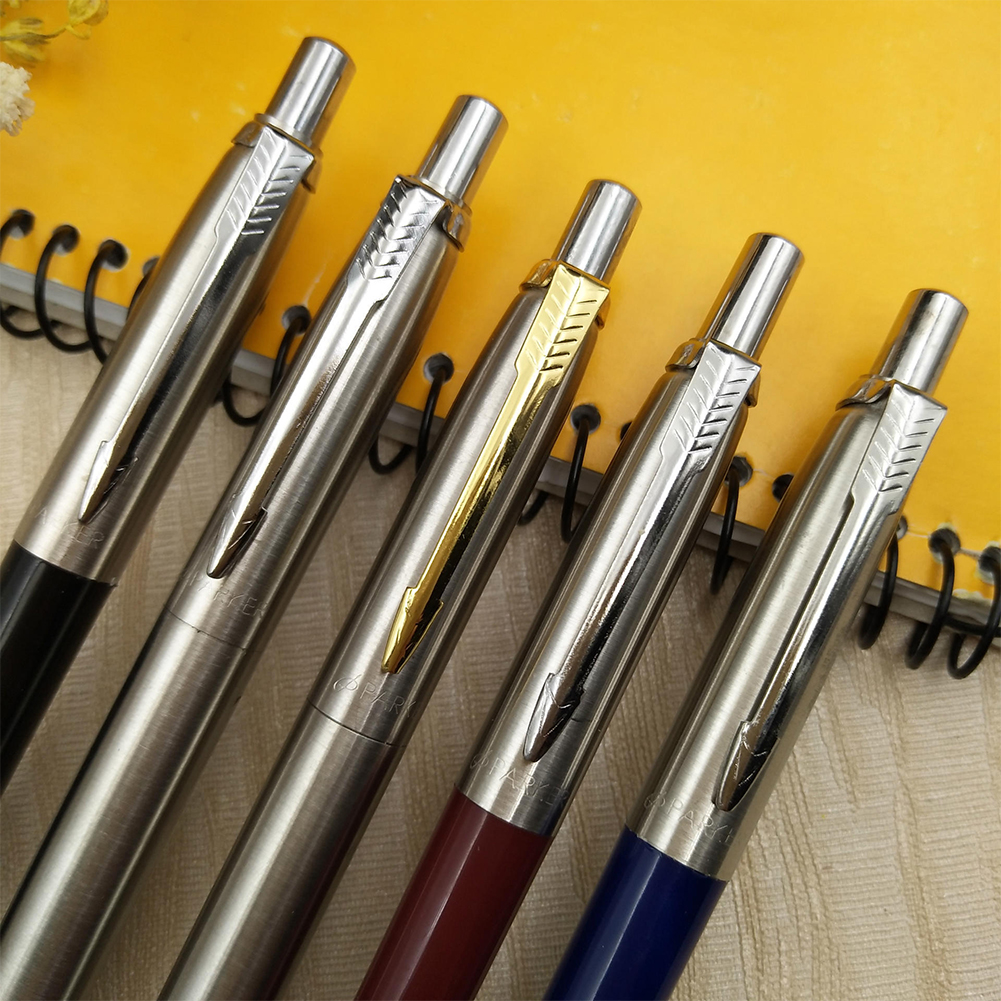 Metalowy kulkowy długopis stylu prasowego - prezent dla uczniów i biura, automatyczny, unisex - Wianko - 3