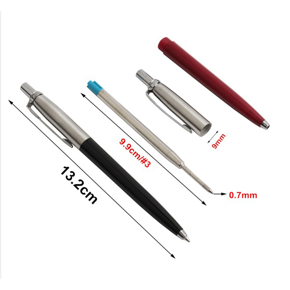 Metalowy kulkowy długopis stylu prasowego - prezent dla uczniów i biura, automatyczny, unisex - Wianko - 5
