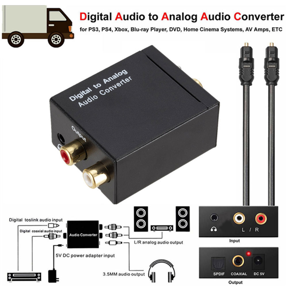 デジタル オーディオ デコーダー アンプ Protable 3.5mm ジャック 同軸 光ファイバー デジタル アナログ オーディオ Aux Rca L/r コンバ