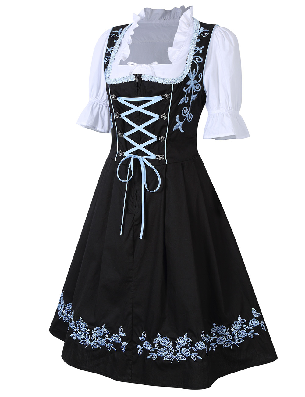 3Pcs Womens Traditional Bavarian German Classic Dirndl Dress ...