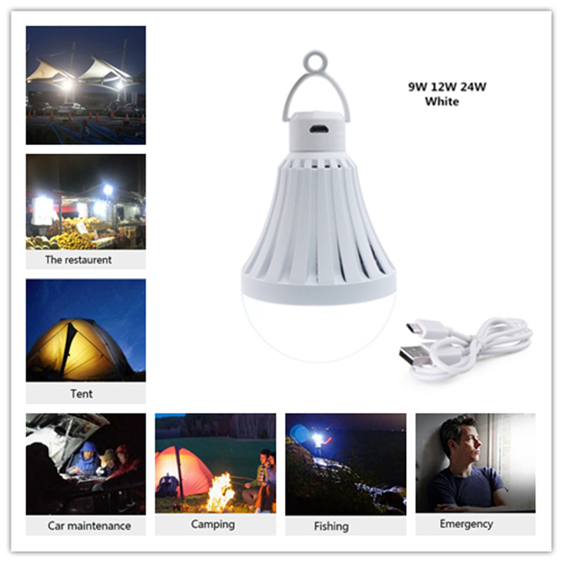 ポータブル多機能LEDキャンプランプインテリジェントUSB充電屋外ハイキングランプナイトライトフック付き