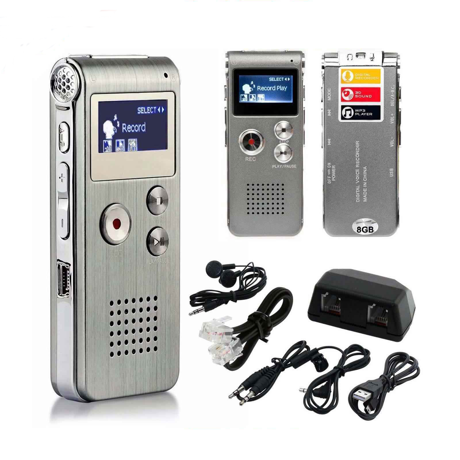 音声録音 ミニ 8ギガバイト デジタルサウンド オーディオレコーダー ディクタフォン MP3プレーヤー