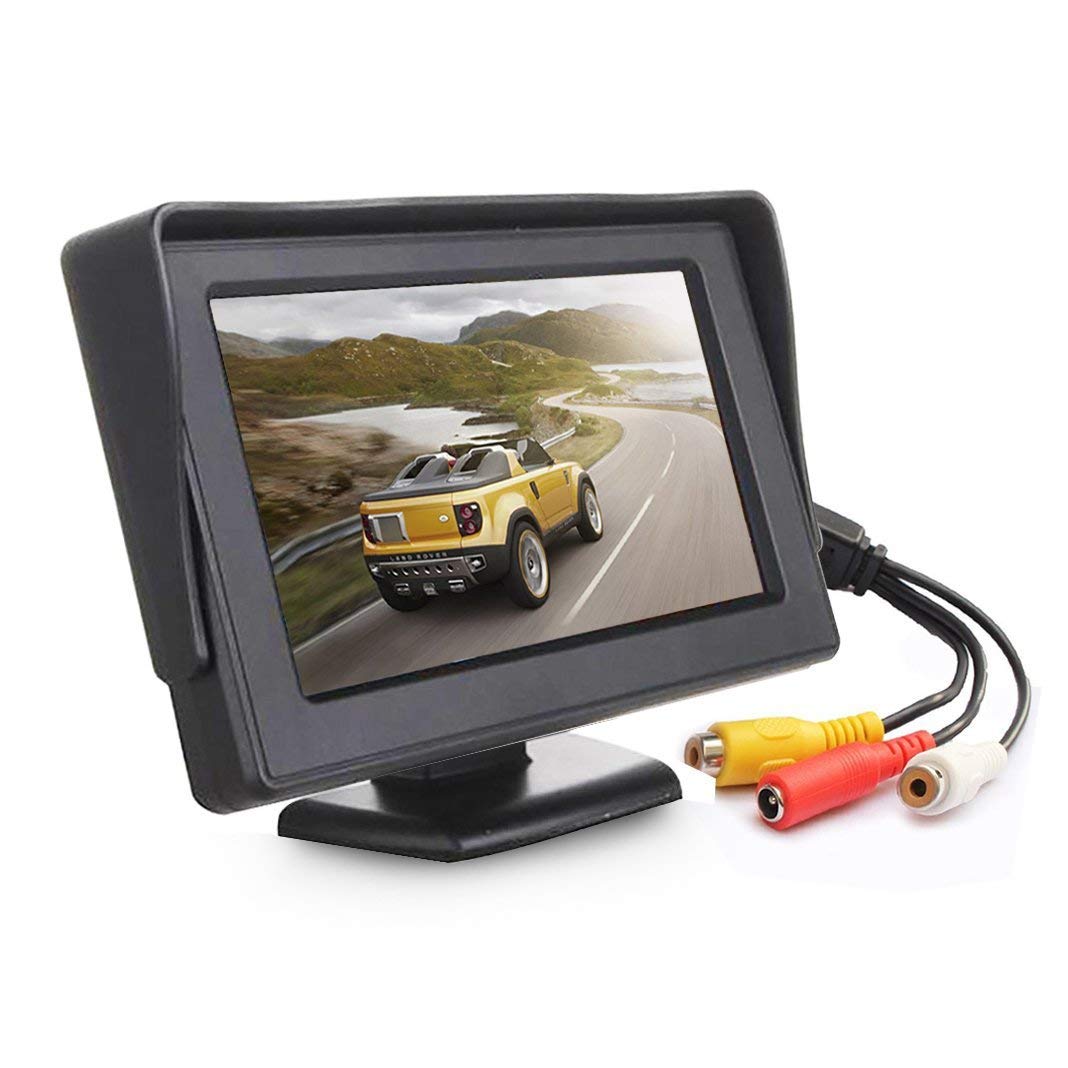 4.3インチTFT LCDモニターカーリアビューフルカラーディスプレイ2チャンネルビデオ入力カーVCD / DVD / GPS /カメラの視覚反転