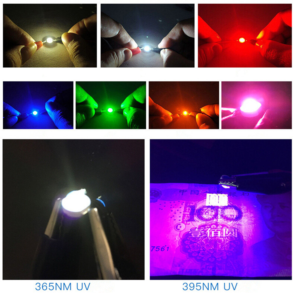 Description Picture 3 of item10pcs High Power 3W led Chips Beads Bulb Diode Lamp Warm White / White / Red / Blue / Green / Purple for LED Spotlight