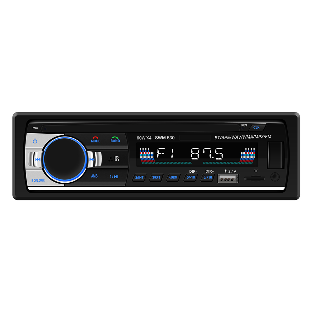 Bluetoothカーオーディオステレオ60WX4カーラジオ12Vインダッシュ1ディンFM AUX入力レシーバUSB MP3 MMC WMAカーラジオMp3プレーヤー