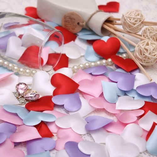 100個/セット大ロマンチックは、ラブ心臓の花びらの結婚式の装飾をアップリケ装飾結婚の供給をシミュレート