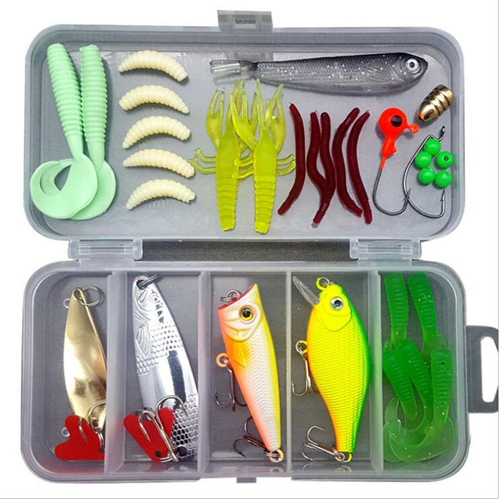 157Pcs Functional Bait Kit Versatile Fishing Tackle Lure Accessories Box GT