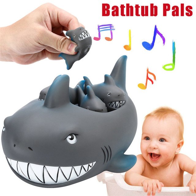 家族の浴槽のための赤ん坊の浮遊浴槽のおもちゃのゴム製サメ