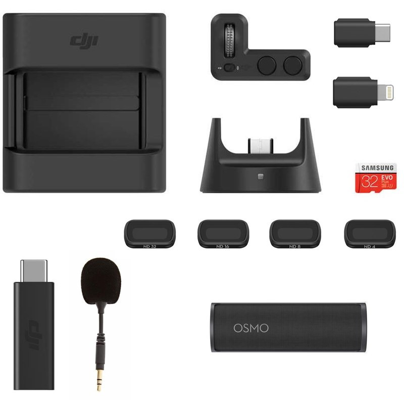 Osmo Pocket Expansion Kit充電ケースNDフィルターセット3.5mmアダプターコントローラーホイールワイヤレスモジュール