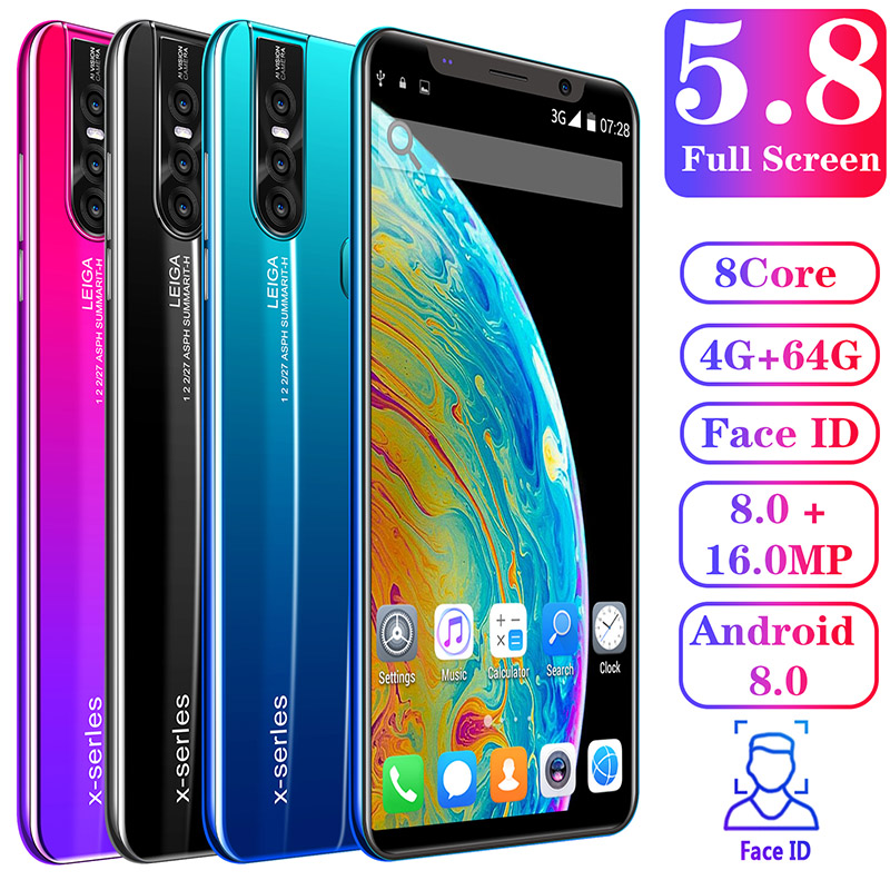 X27 PLUS 4G+64G Smart Phone HD Screen Face Recognition with Octa Core