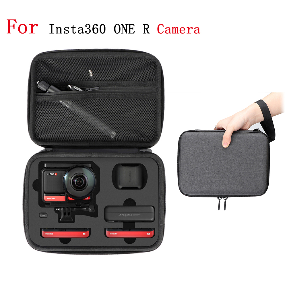 Insta360 ONE R 4Kスポーツカメラストレージバッグポータブル複合材料グレー
