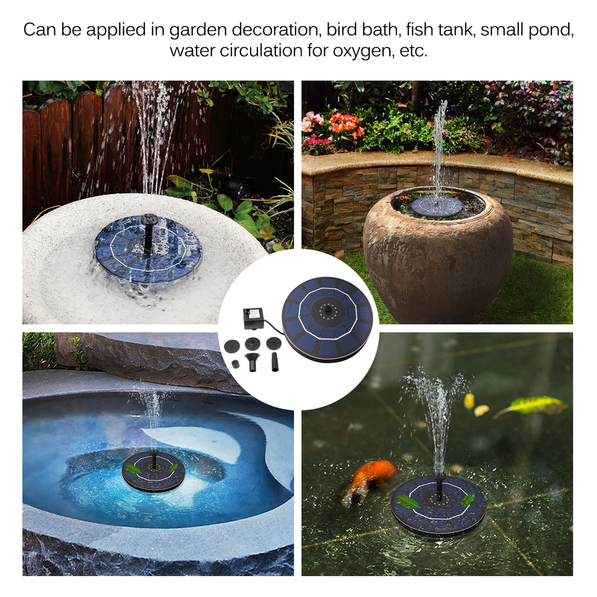 floating pool fountain solar