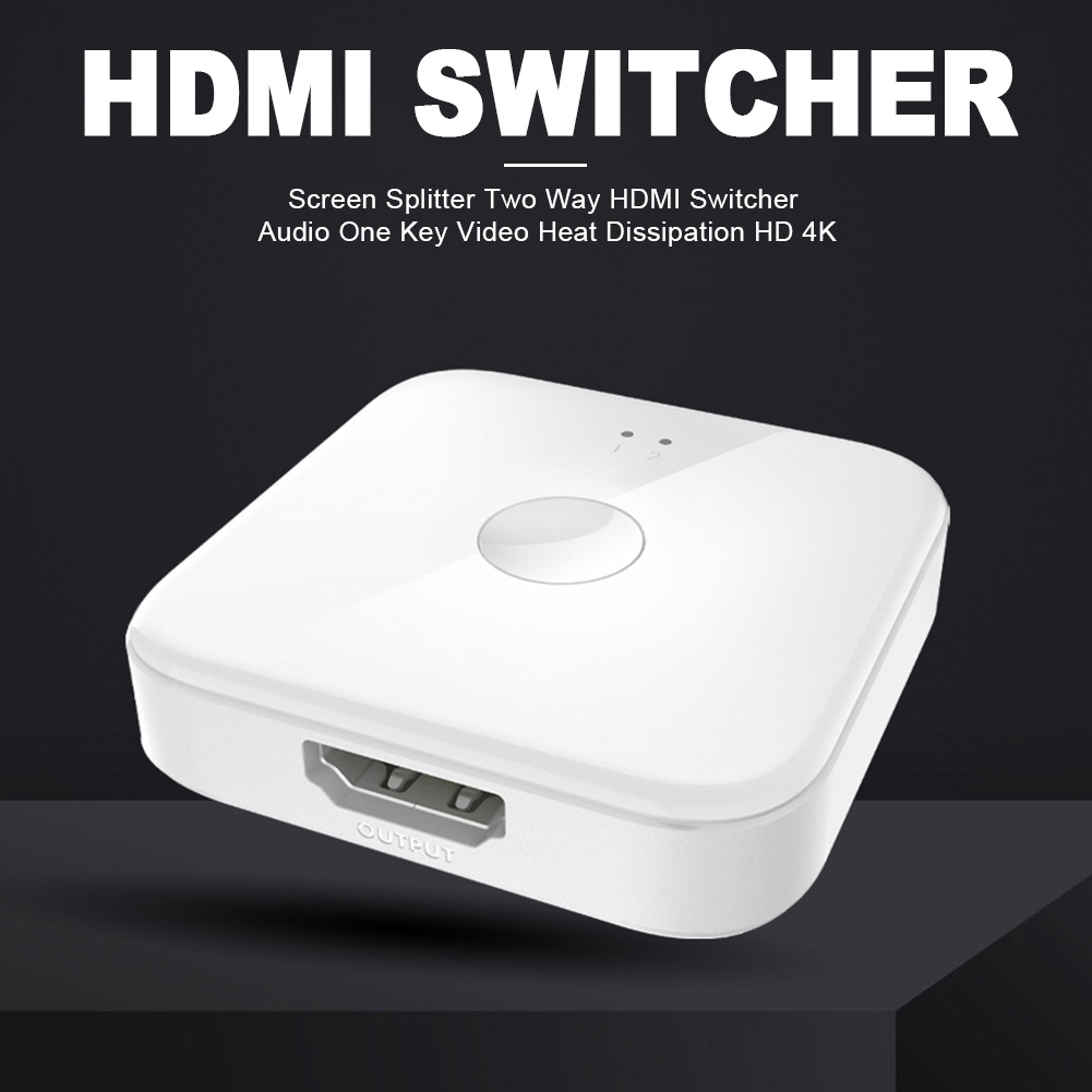 HD 4KシステムアダプターポータブルHDMIスイッチャーホームビデオスクリーンスプリッターオーディオTVシアターシステムアダプター