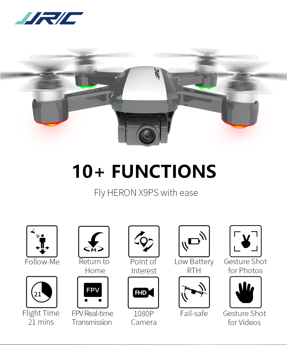 Jjrc X9p Heron 4k Version 5g Wifi 1km Fpv Gps 2 Axis Gimbal 50x Zoom Rc Drone Ebay