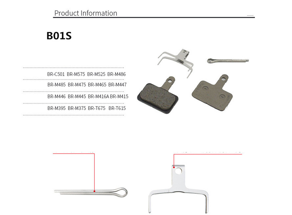 Shimano Plaquettes De Frein à Disque En Résine Bo1s G01s J02a Ailette Métallique Ice Tech 6182