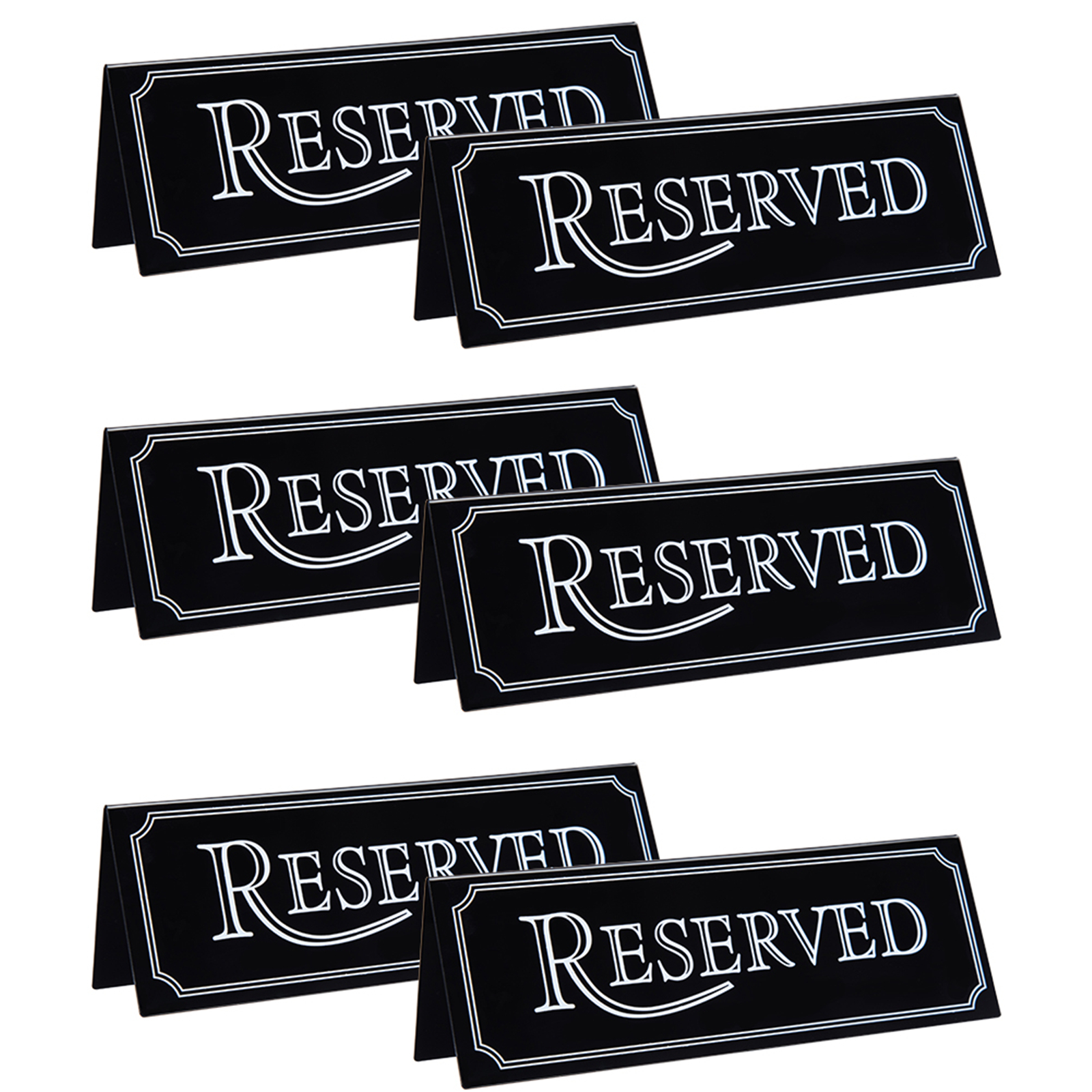 Description Picture 2 of item6pcs Acrylic Table Card Sign Hotel Restaurant Reserved Table Signs Reminder Sign for Wedding Birthday Party Dropship