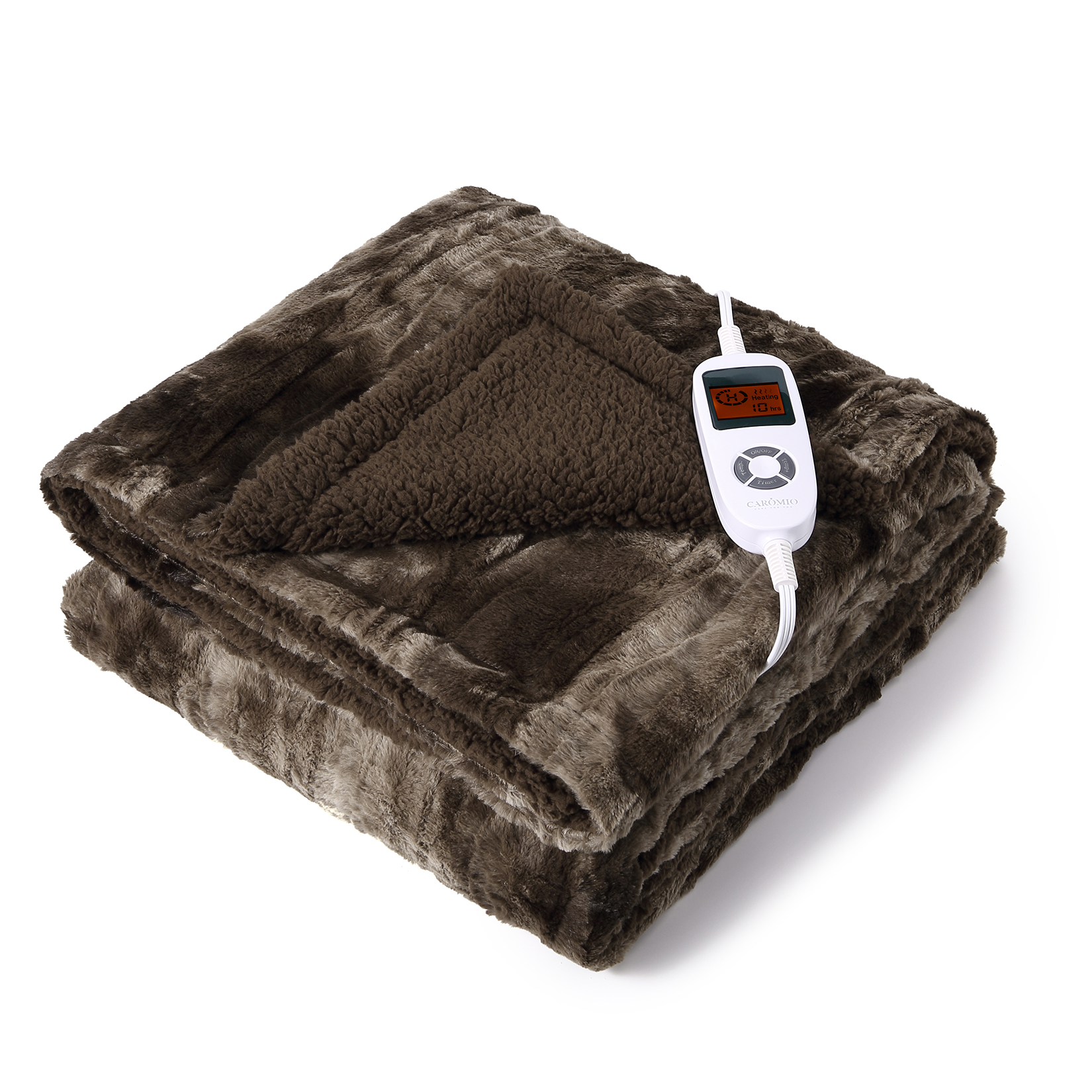 Heated Blanket Faux Fur Electric Throw Blanket Fast Heating Auto Off 50