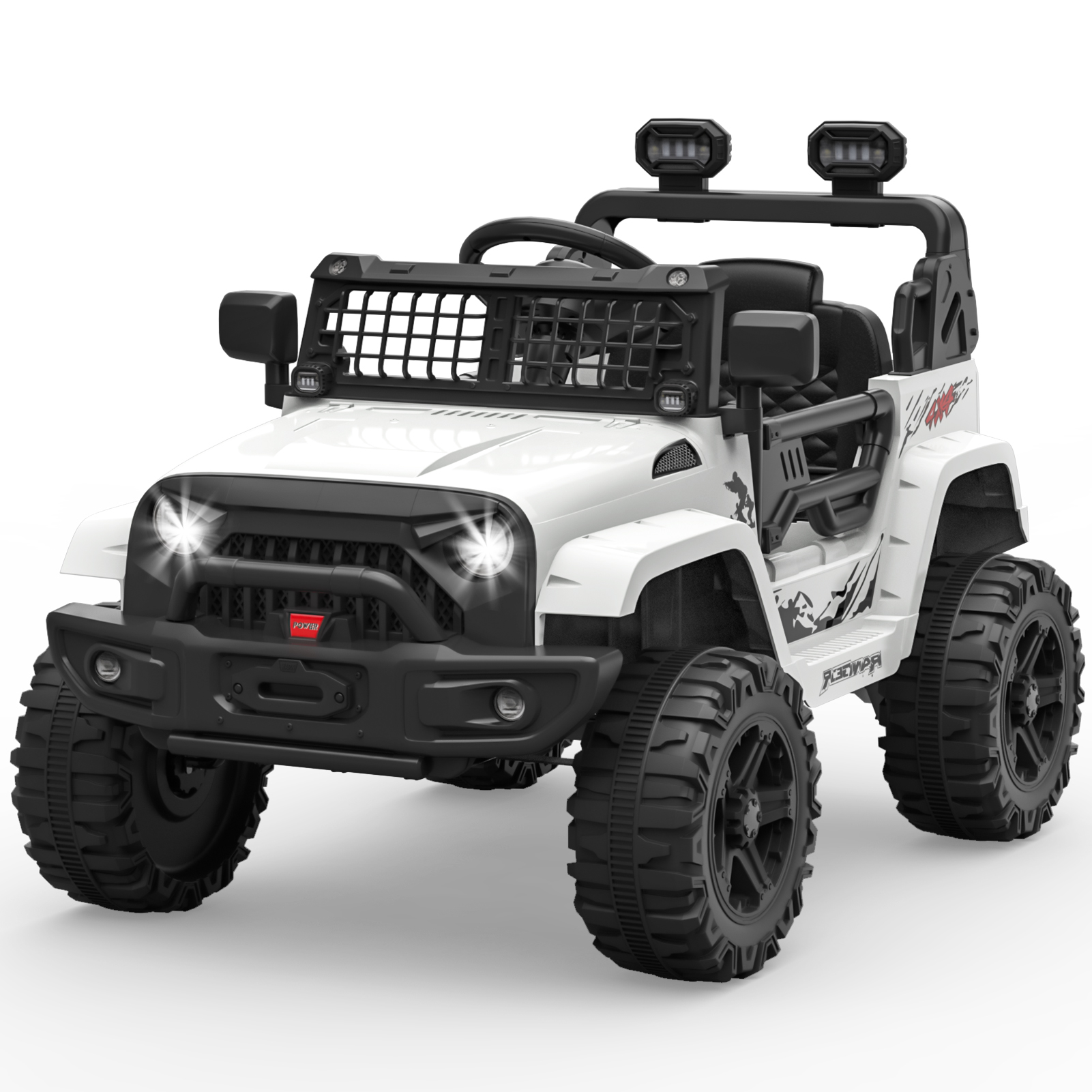 12V Kids Ride on Truck Car with Remote Control Spring Suspension, LED, Bluetooth - Picture 12 of 21