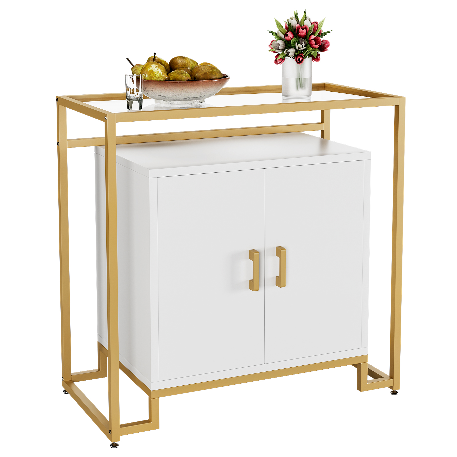 35''Sideboard Modern Buffet Storage Cabinet for Dining Room Living Room