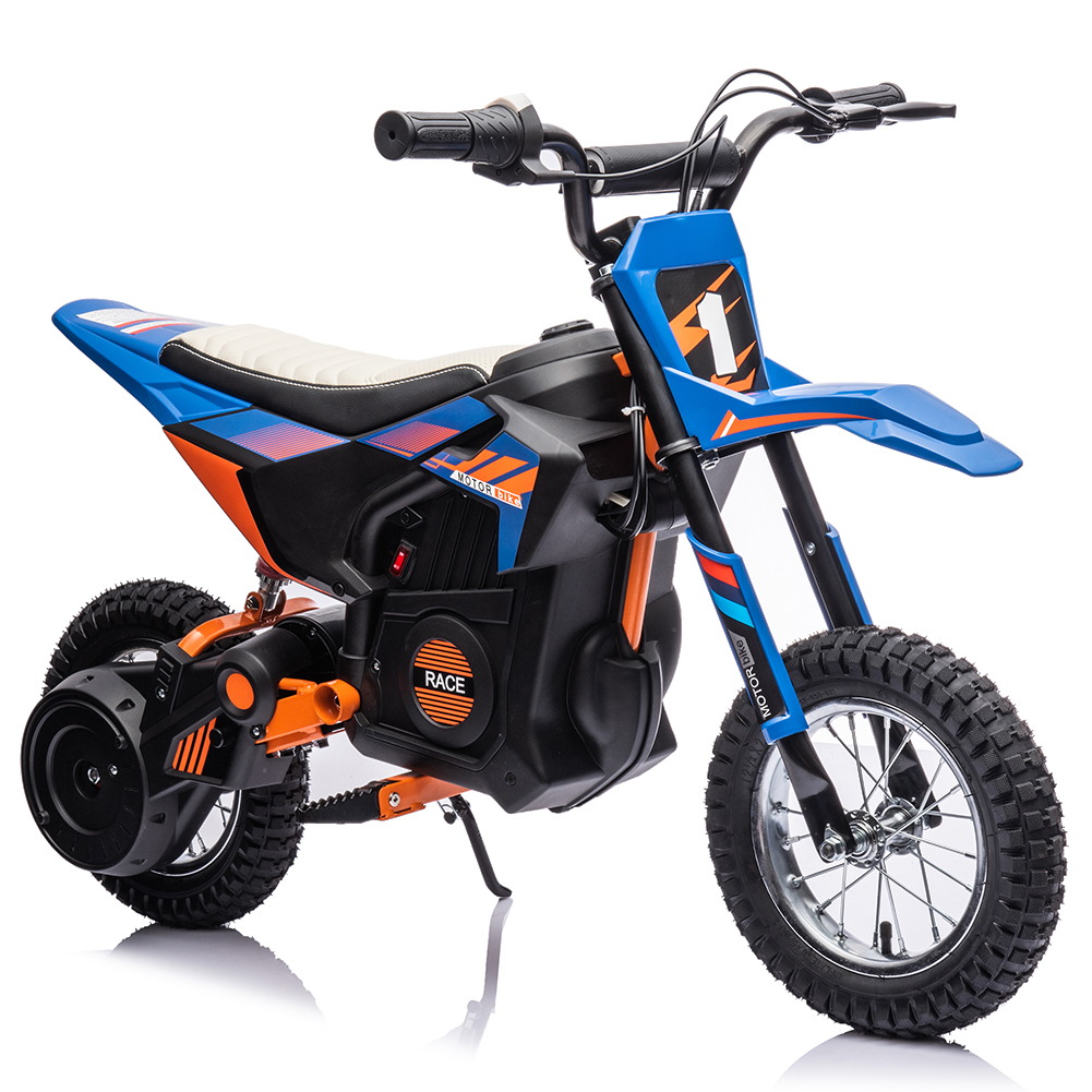 8-12Y Kids Off-Road Motorcycle with 250W Strong Motor,Leathe