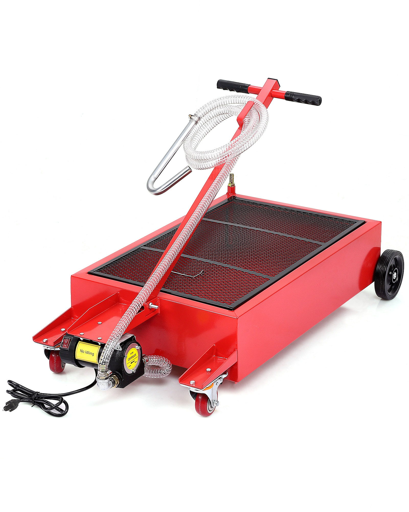 Low Profile Electric Oil Drain Pan 17/20 Gallon Oil Drain Pan with Electric Pump
