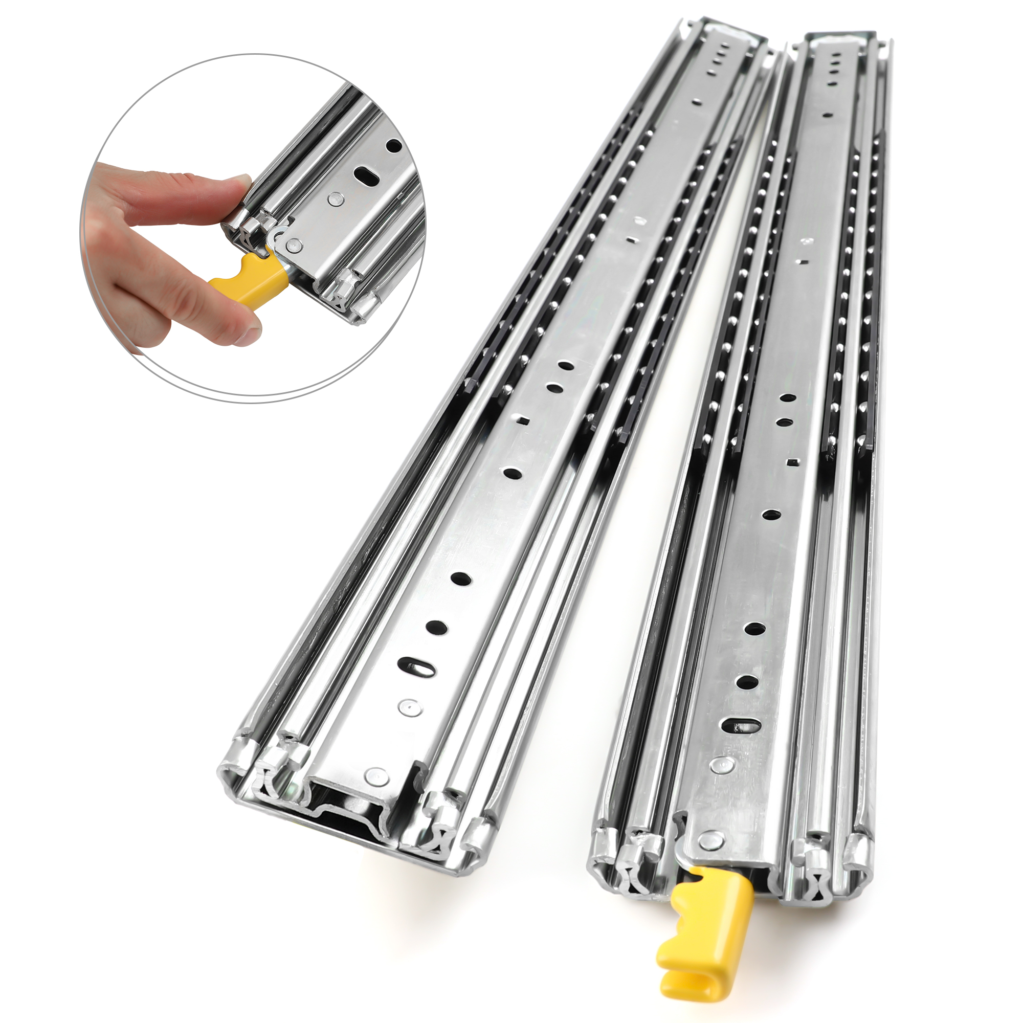 Bottom Frame Heavy Duty Drawer Slides Full Extension 18 - 60 Inch 500 Lbs Load