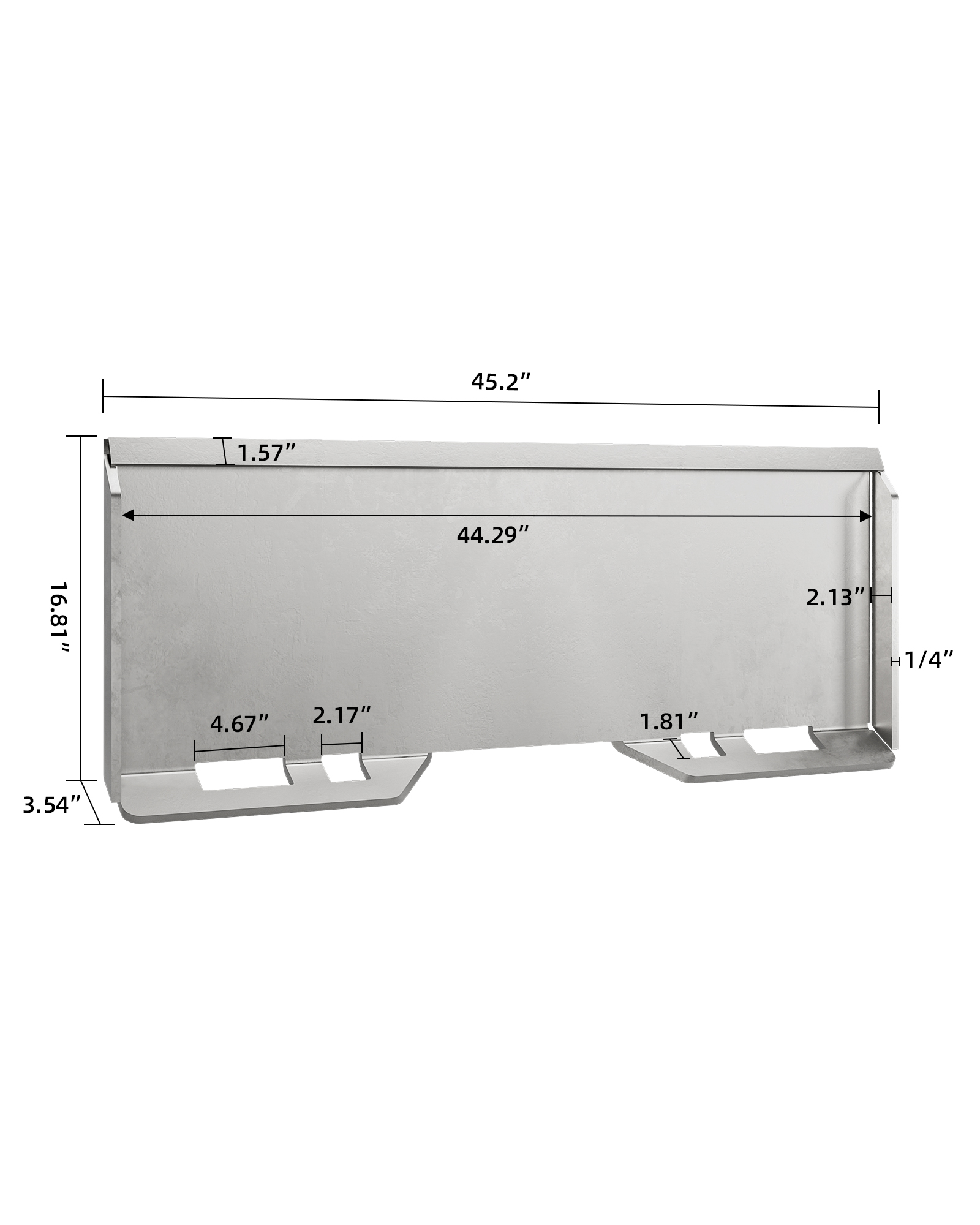 3/16" 1/4" 5/16" 3/8" 1/2" Skid Steer Attachment Plate Universal Quick Mounting - Picture 10 of 12