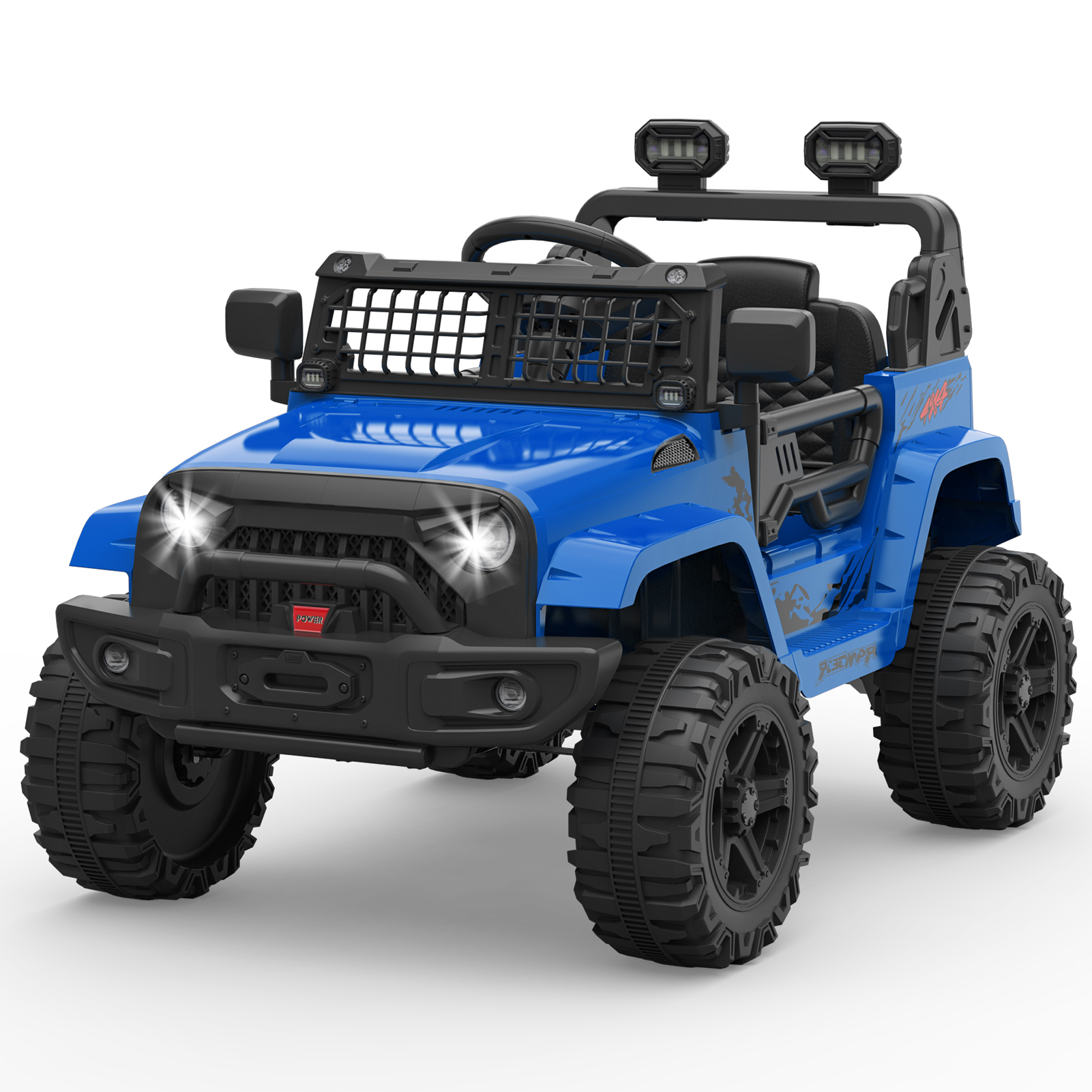 12V Kids Ride on Truck Car with Remote Control Spring Suspension, LED, Bluetooth - Picture 14 of 21