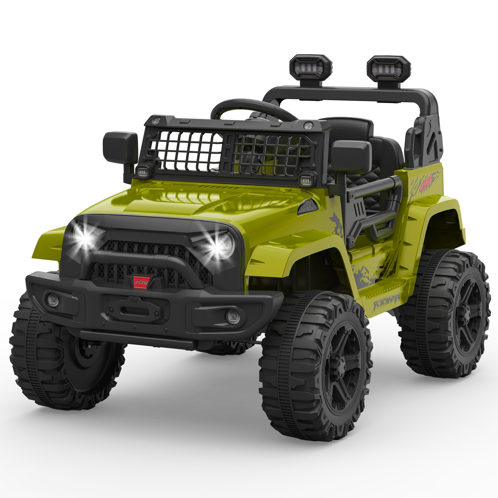 12V Kids Ride on Truck Car with Remote Control Spring Suspension, LED, Bluetooth - Picture 21 of 21