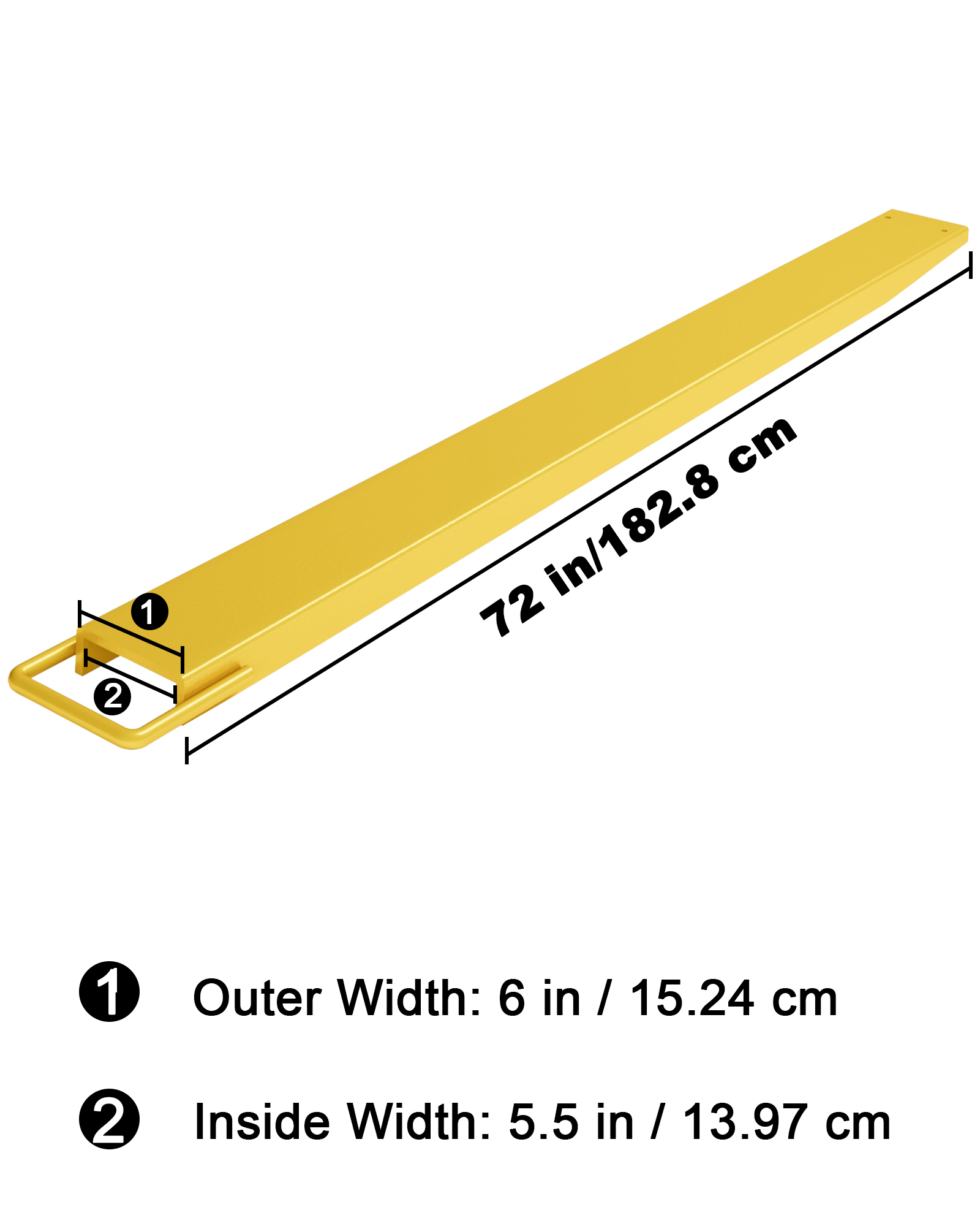 Pallet Fork Extension for Forklift Truck 60'' 72'' 84'' 96'' Length Truck Steel - Picture 15 of 19