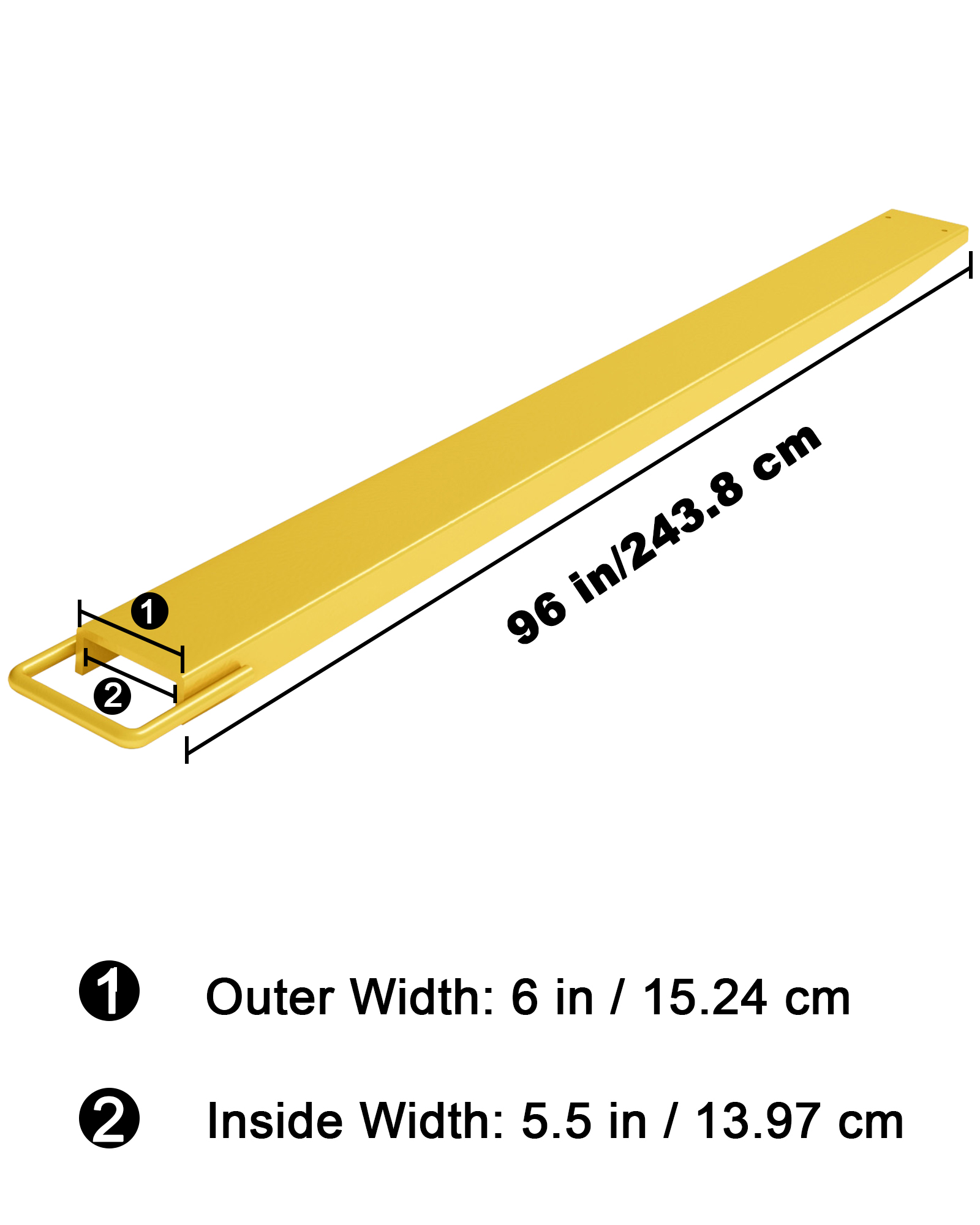Pallet Fork Extension for Forklift Truck 60'' 72'' 84'' 96'' Length Truck Steel - Picture 12 of 19
