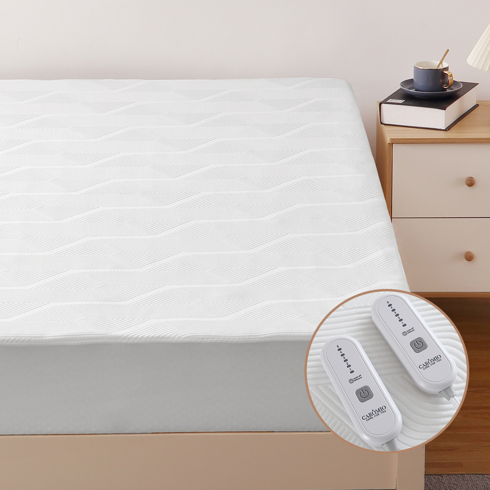 Heated Mattress Pad King Full Twin Size w/5 Heat Settings & 10 hr Timer Auto Off