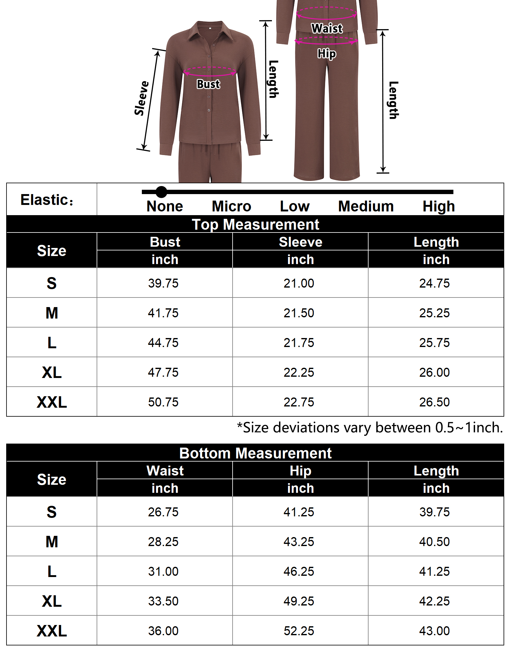 Women's 2 Piece Outfits Wide Leg Pant Sets Long Sleeve Button Down Shirt lounge - Picture 13 of 18