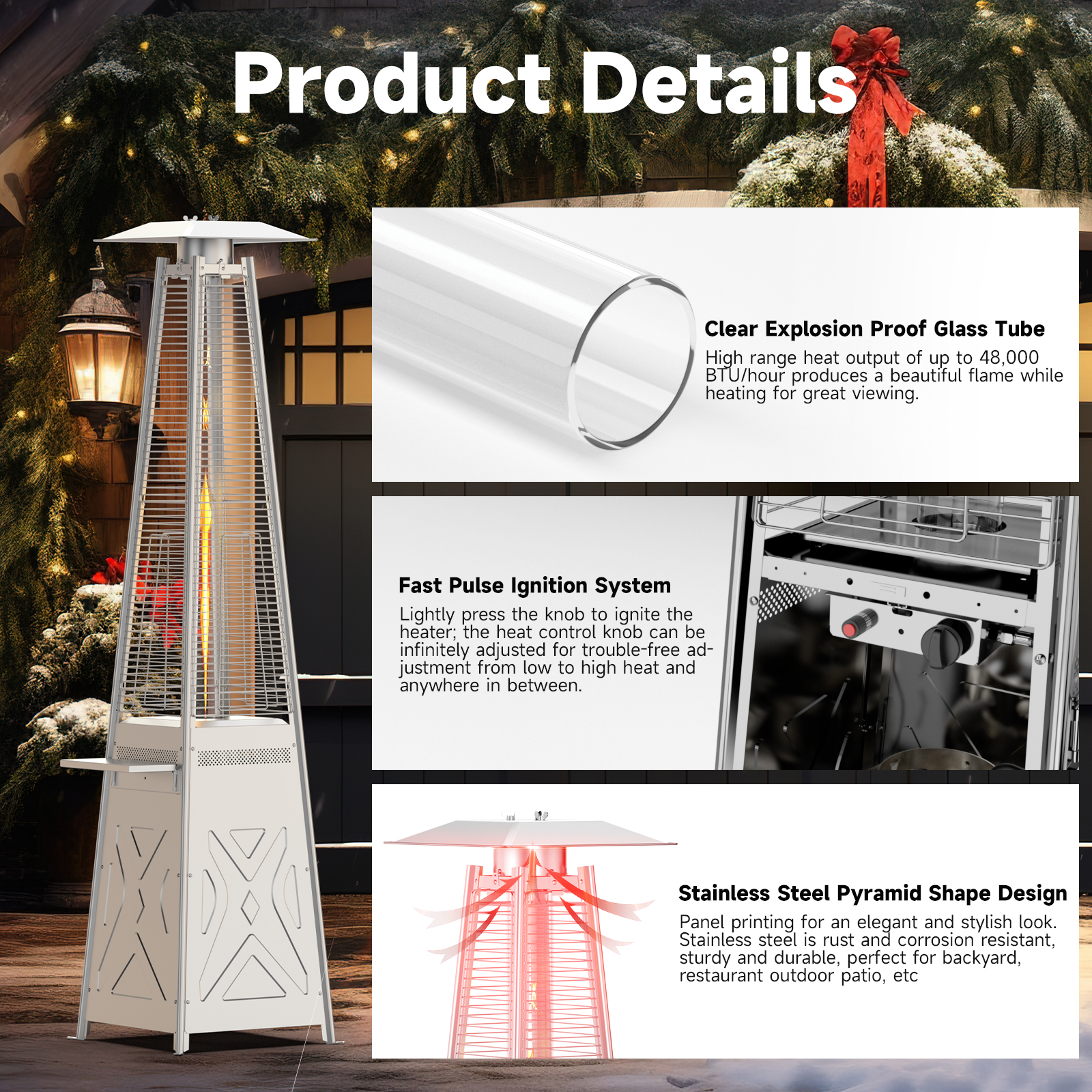 GARVEE Outdoor Propane Patio Heater