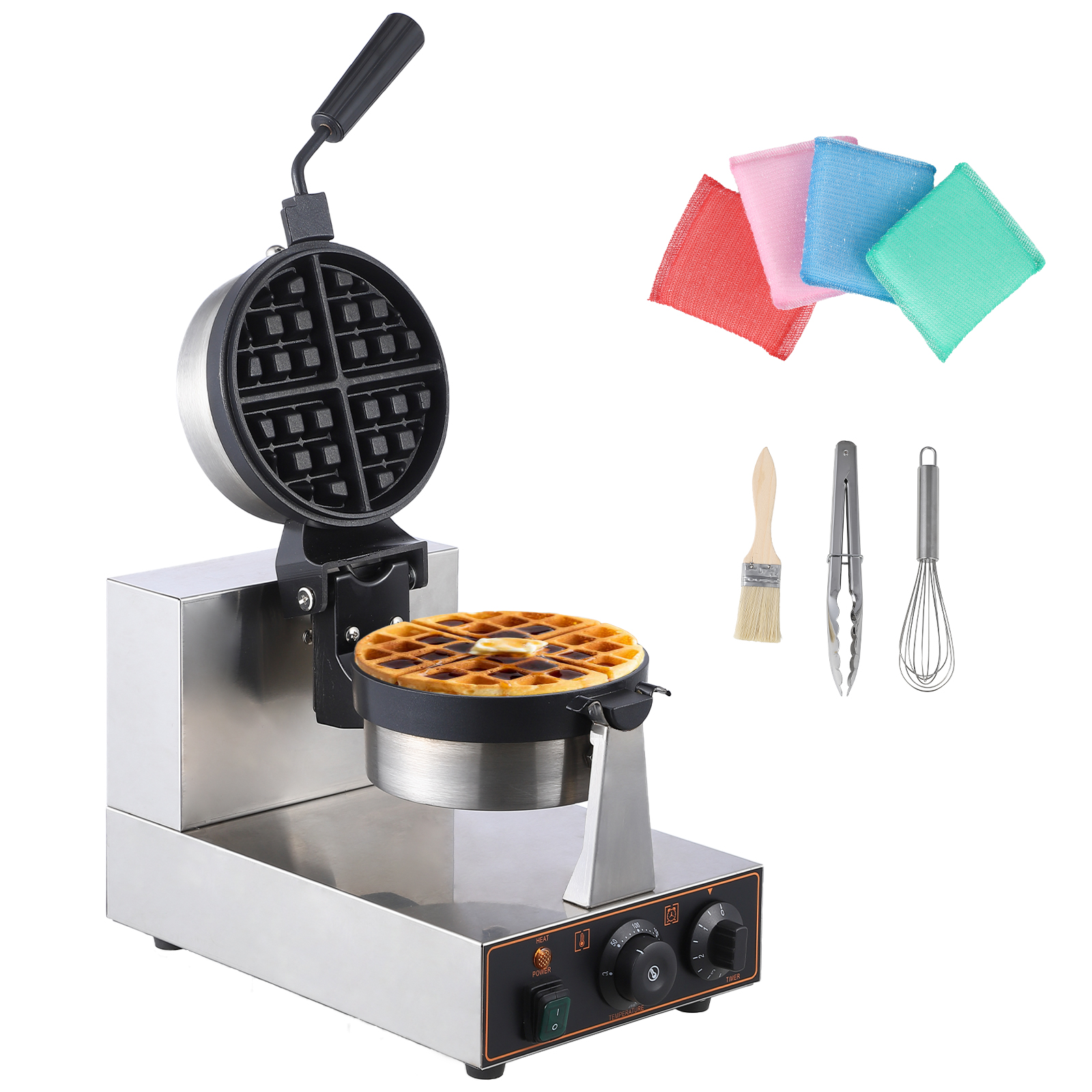Commercial Electric Waffle Cone Maker Stainless Steel Ice Cream Waffle Cone Mach - Picture 11 of 12