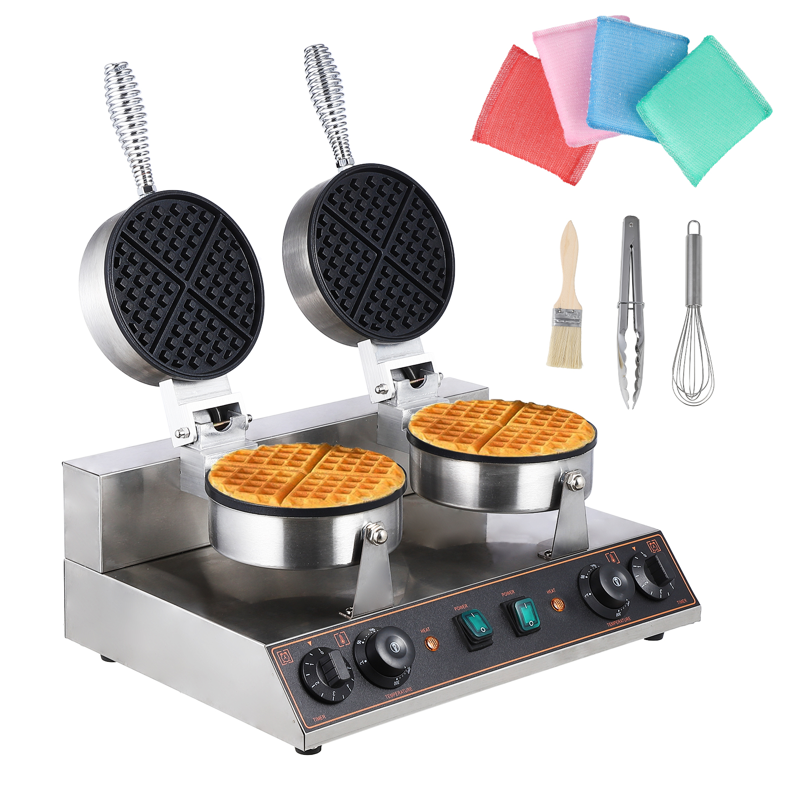 Commercial Electric Waffle Cone Maker Stainless Steel Ice Cream Waffle Cone Mach - Picture 9 of 12