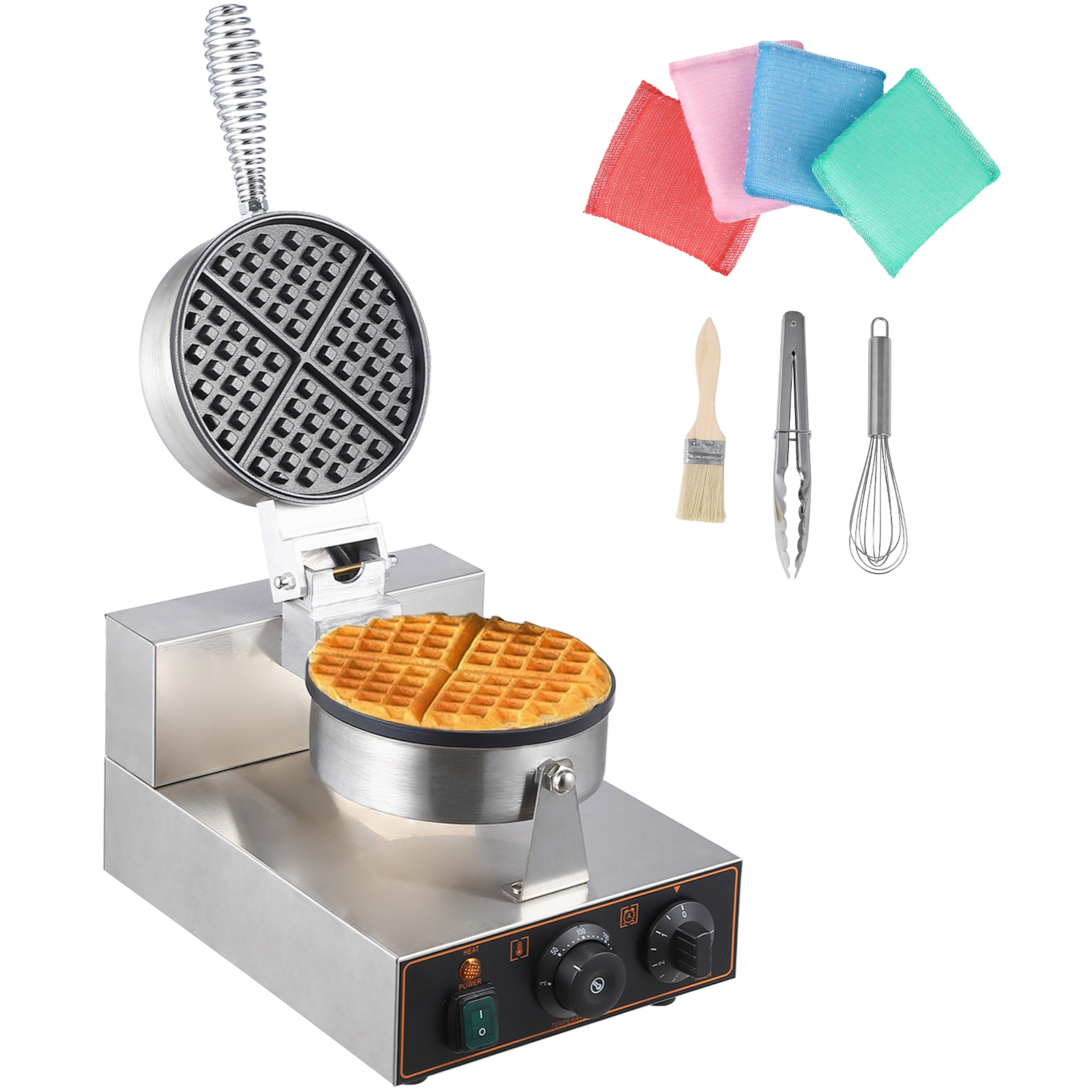 Commercial Electric Waffle Cone Maker Stainless Steel Ice Cream Waffle Cone Mach - Picture 10 of 12