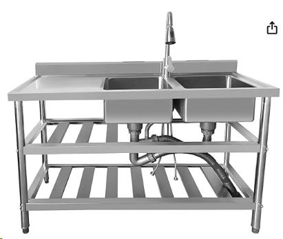 11 Type Of Steel Preparation Sink for Garage, Workshop, Restaurant, Laundry, Bar - Picture 25 of 31