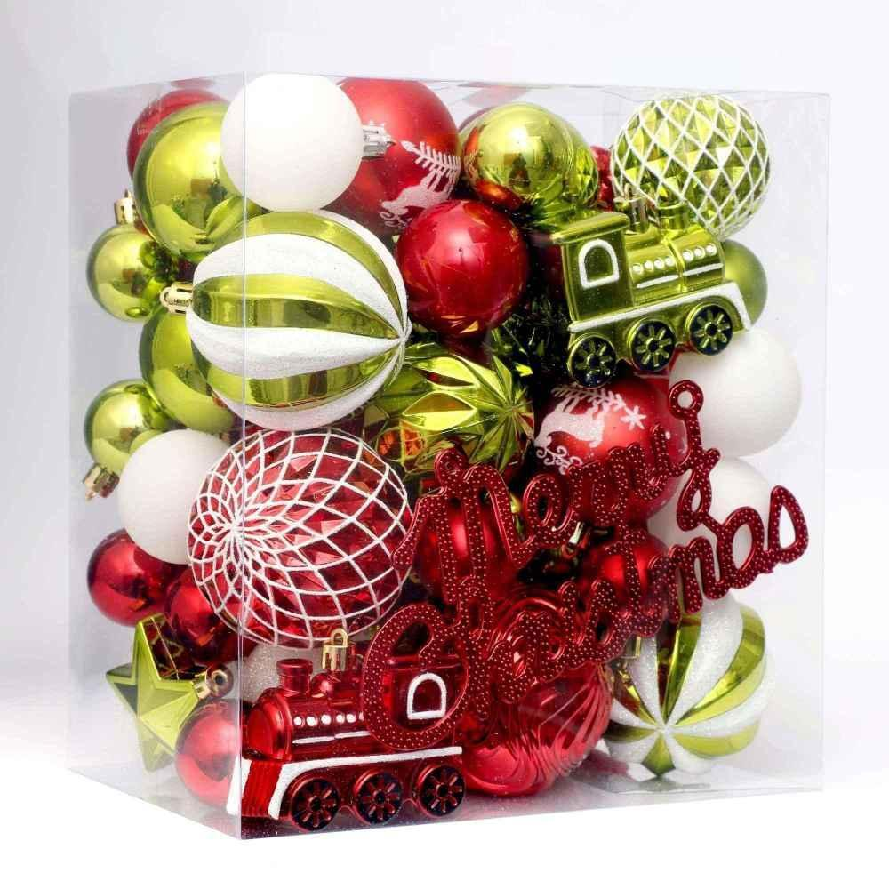 Christmas Balls 65pcs, Christmas Ornaments Set for Xmas Tree Holiday Party Decor - Picture 26 of 29
