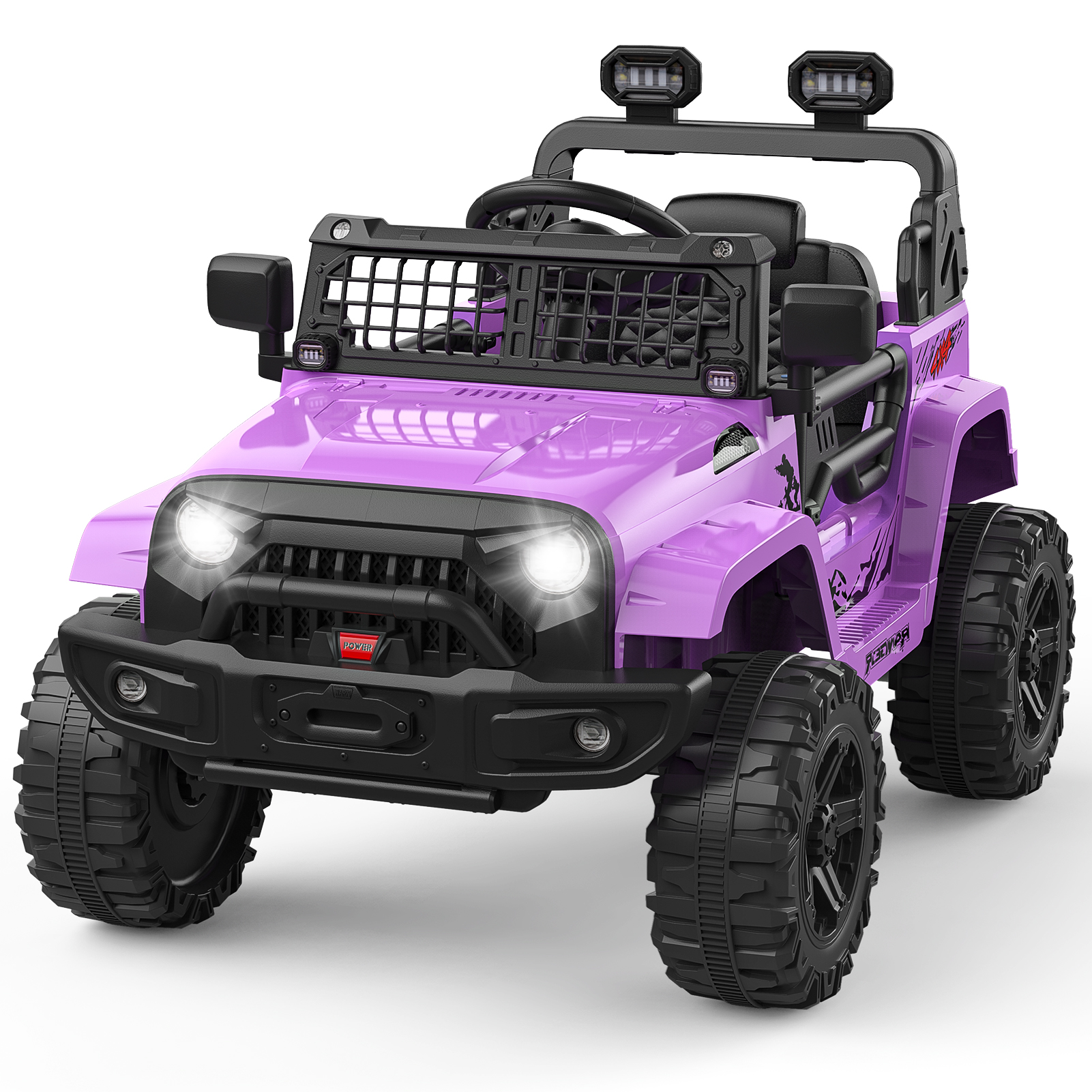 12V Kids Ride on Truck Car with Remote Control Spring Suspension, LED, Bluetooth - Picture 10 of 21
