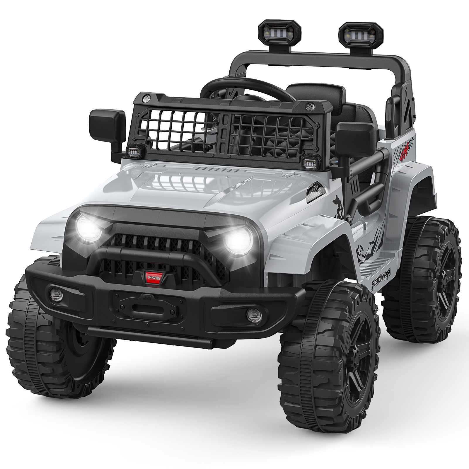 12V Kids Ride on Truck Car with Remote Control Spring Suspension, LED, Bluetooth - Picture 15 of 21