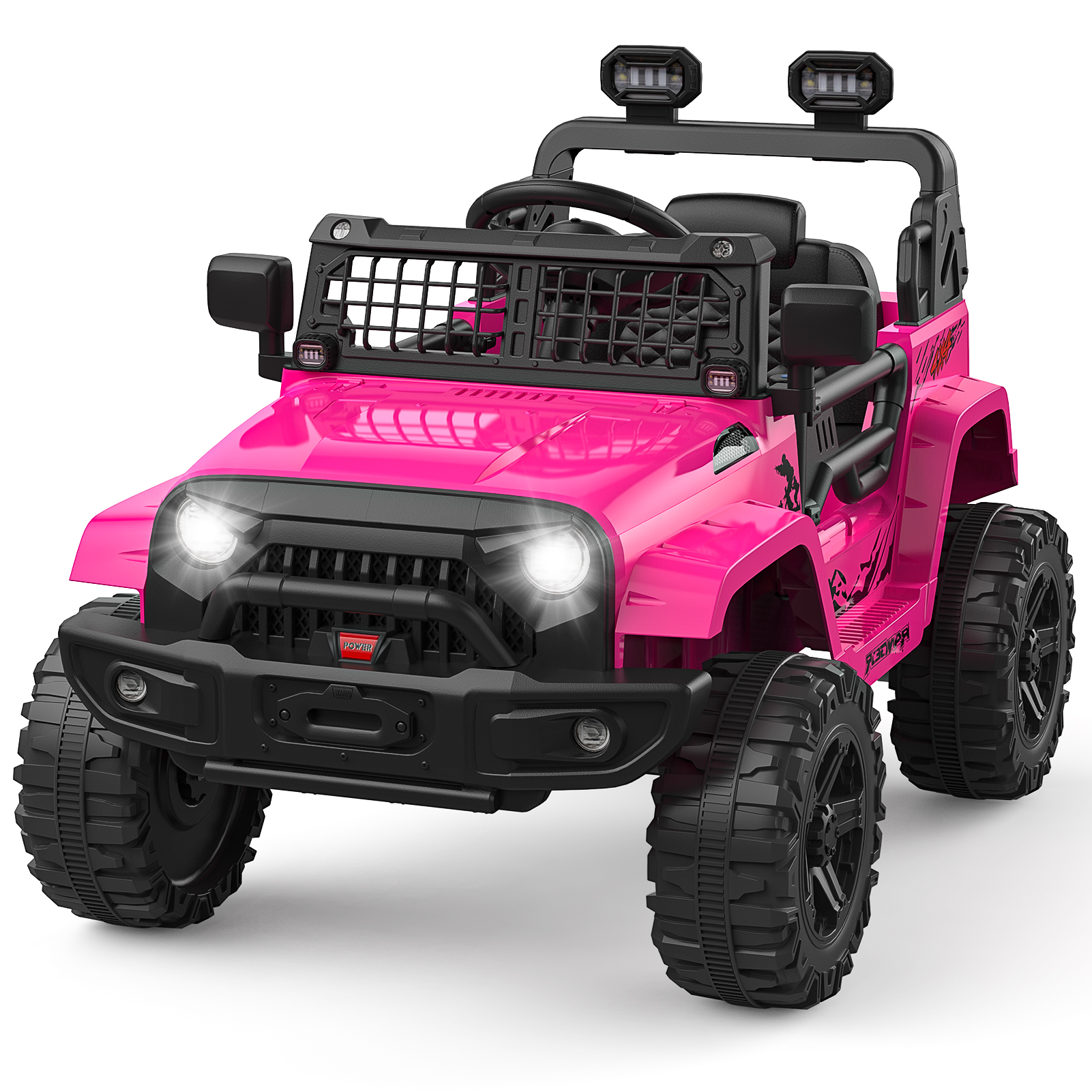 12V Kids Ride on Truck Car with Remote Control Spring Suspension, LED, Bluetooth - Picture 19 of 21